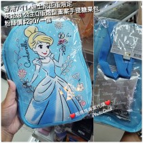 香港7-11 x 迪士尼正版限定 灰姑娘 公主Q版造型圖案手提糖果包